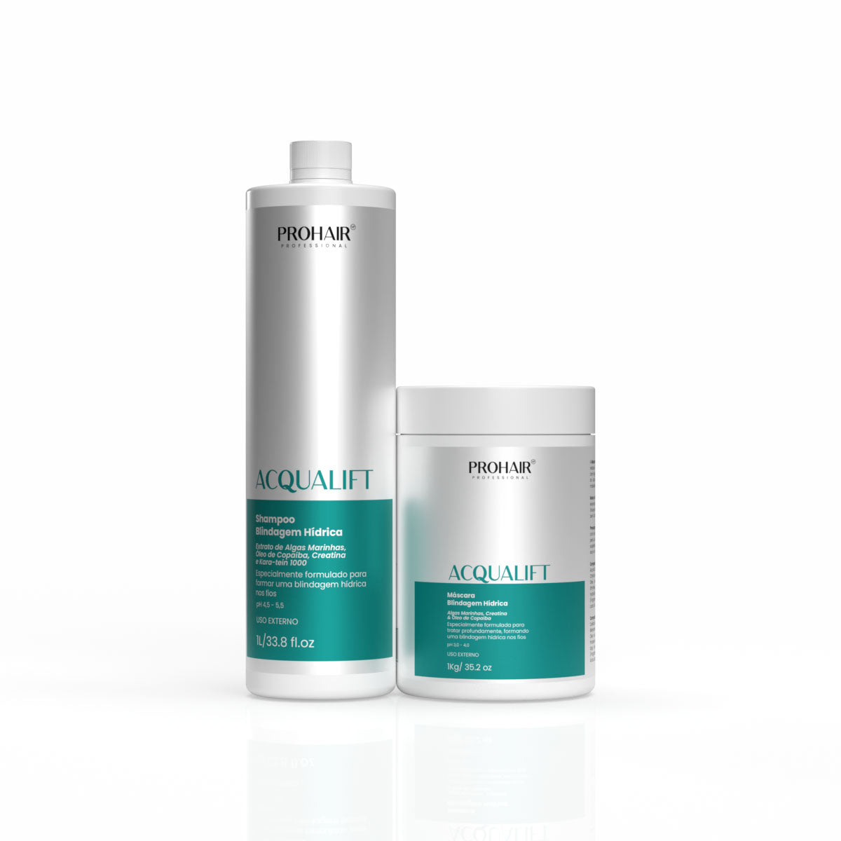 Kit Profissional de Hidroreconstrução Acqualift Shampoo e Máscara 1kg - Prohair
