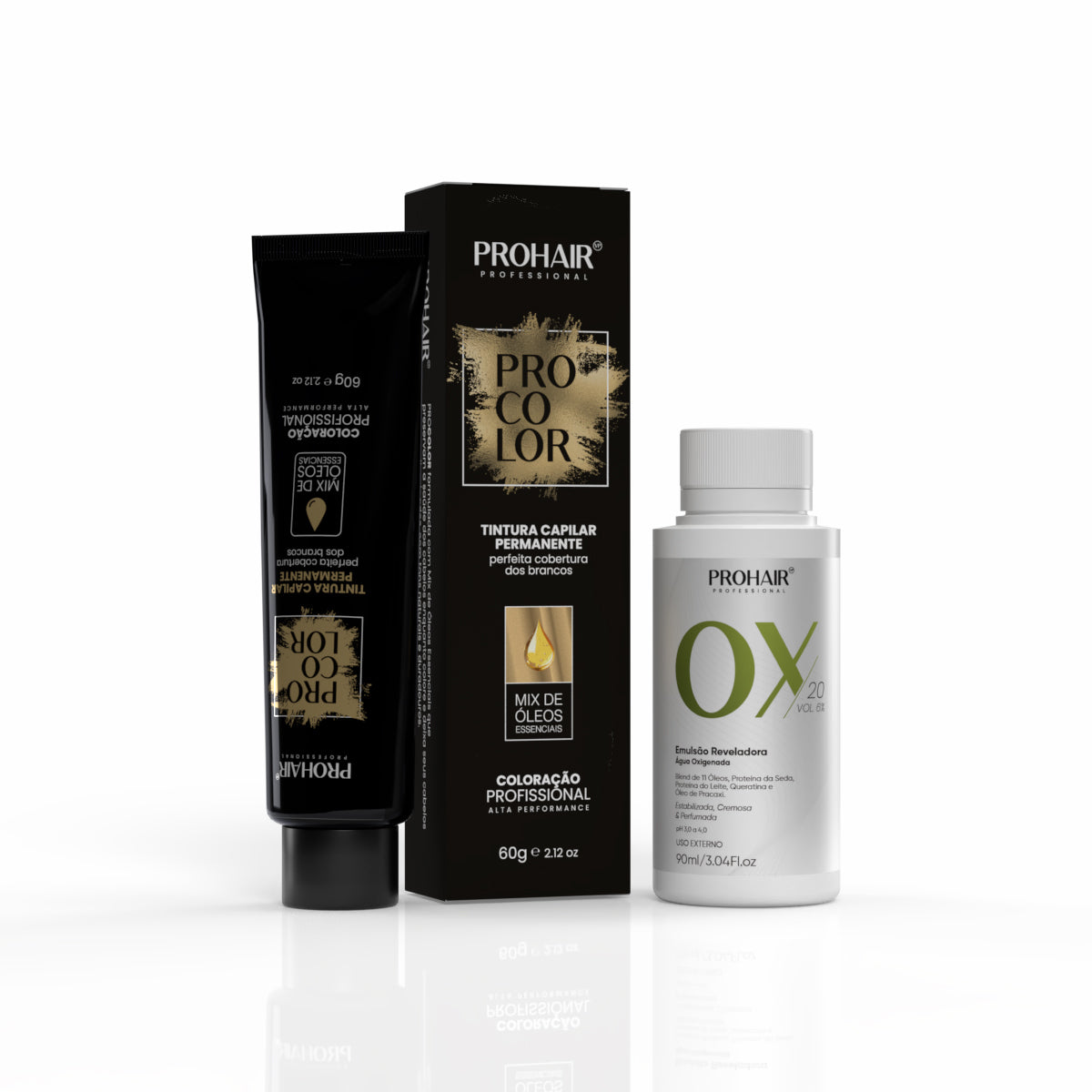Coloração ProColor + Emulsão Reveladora 90mL - ProHair - 6.1 + Ox 20