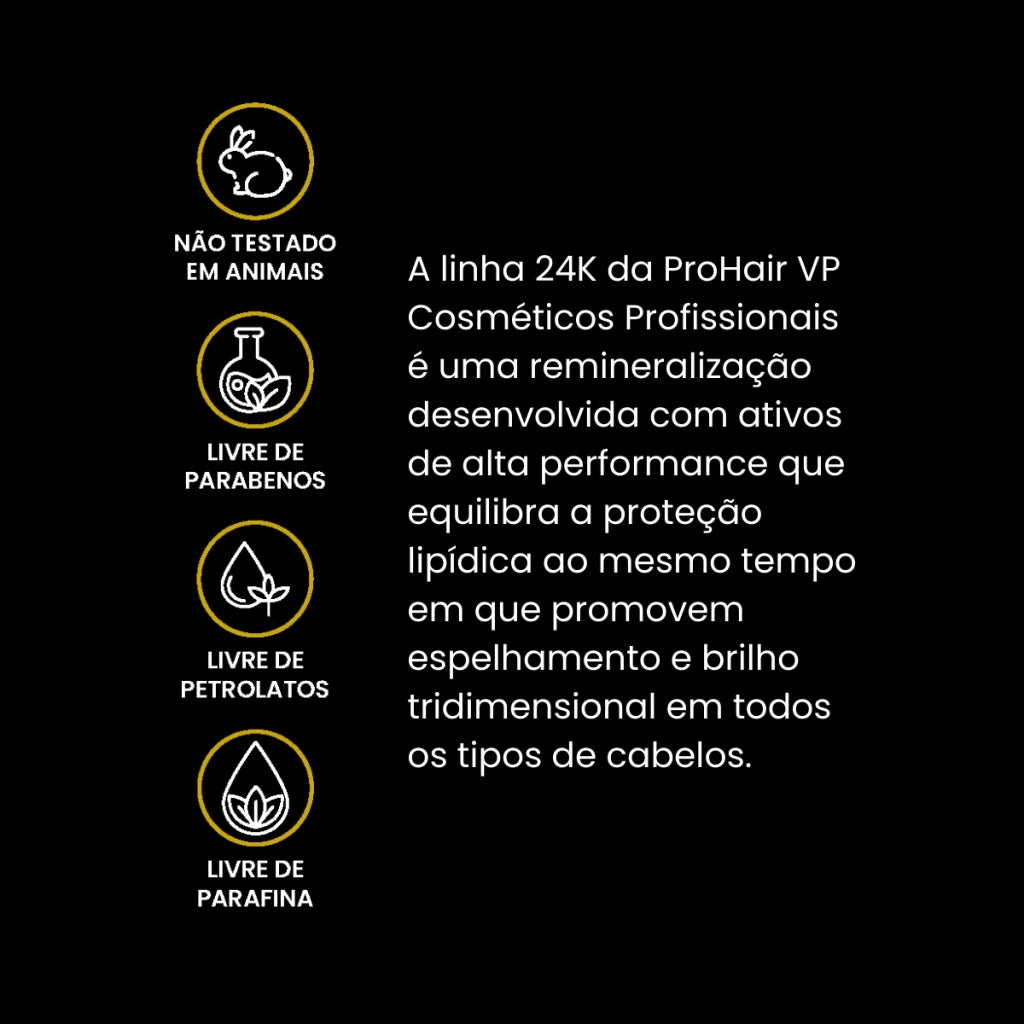 Kit Profissional de Hidratação Ouro 24K 2 itens - Prohair