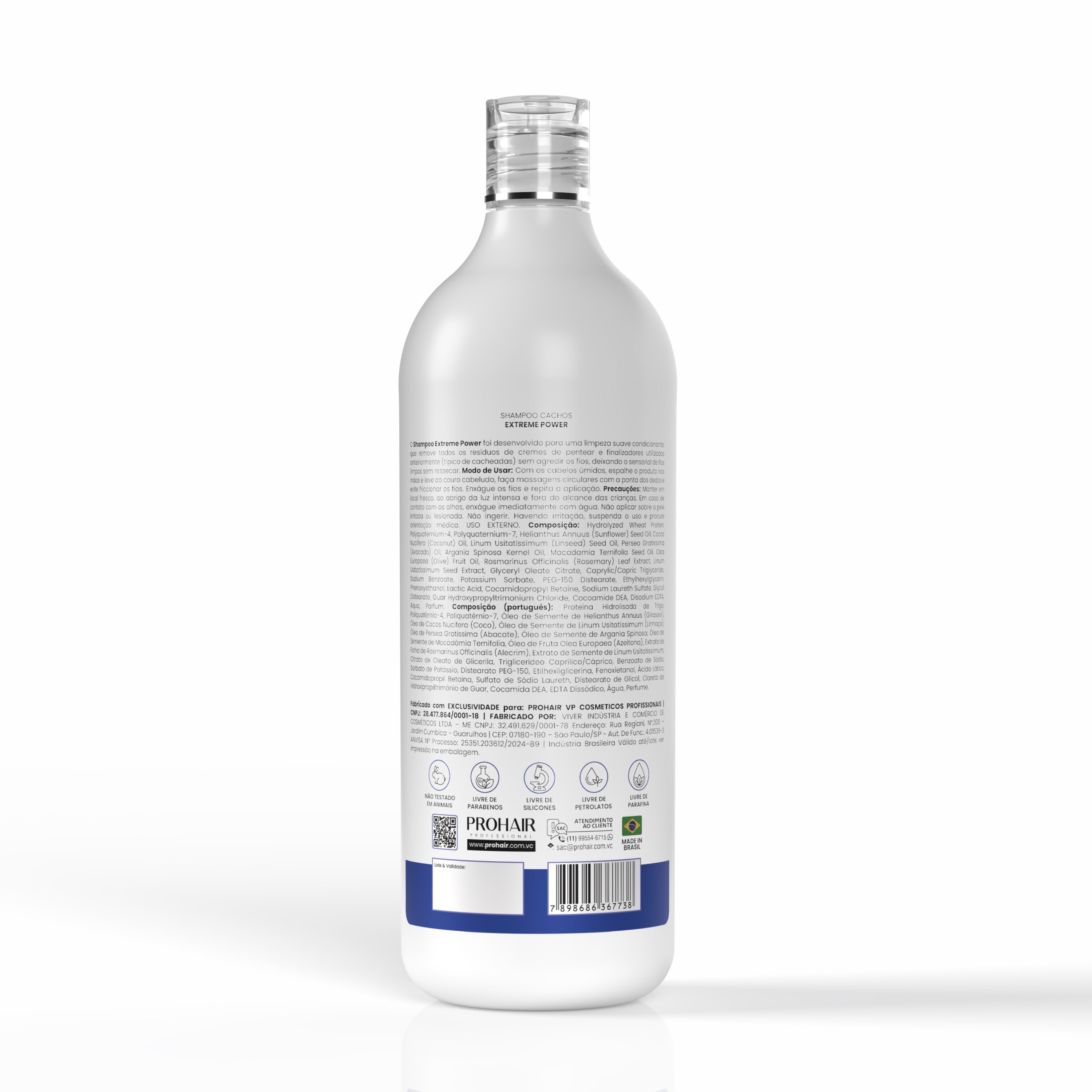 Shampoo Para Cachos Extreme Power 1L - Prohair