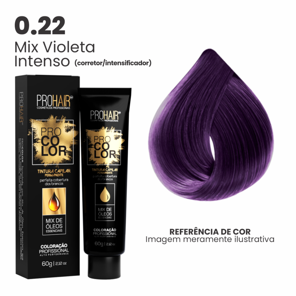 Coloração Profissional 60g Pro Color - 0.22 Mix Violeta Intenso