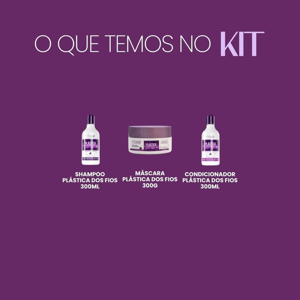 Kit Home Care Pós Progressiva Plástica dos Fios 3 Itens - Prohair