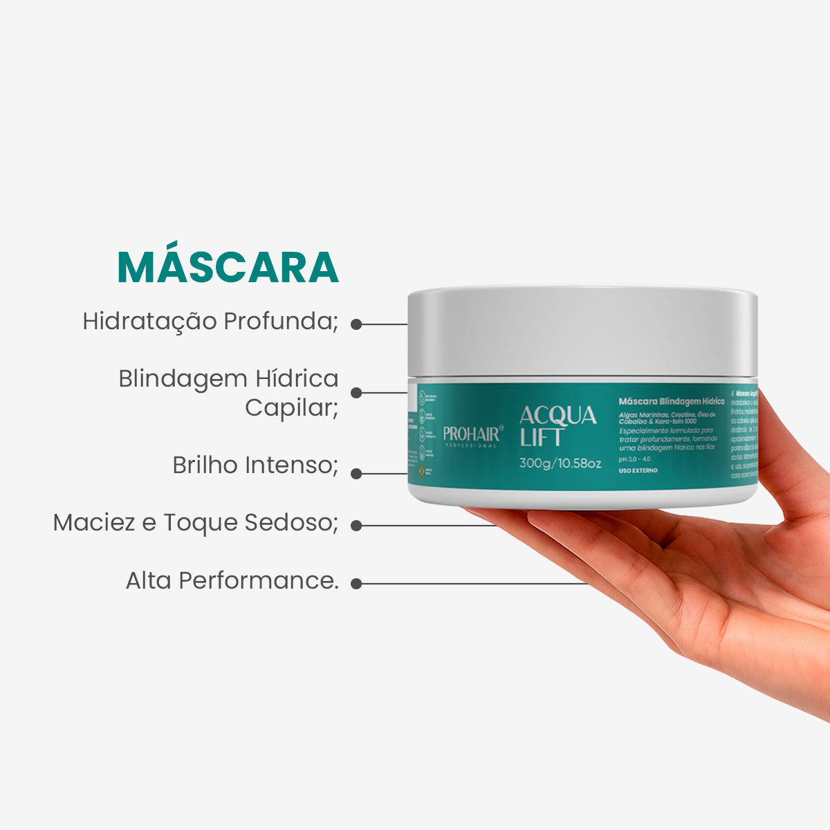 MÁSCARA HIDRO-HIDRATAÇÃO ACQUALIFT 300G
