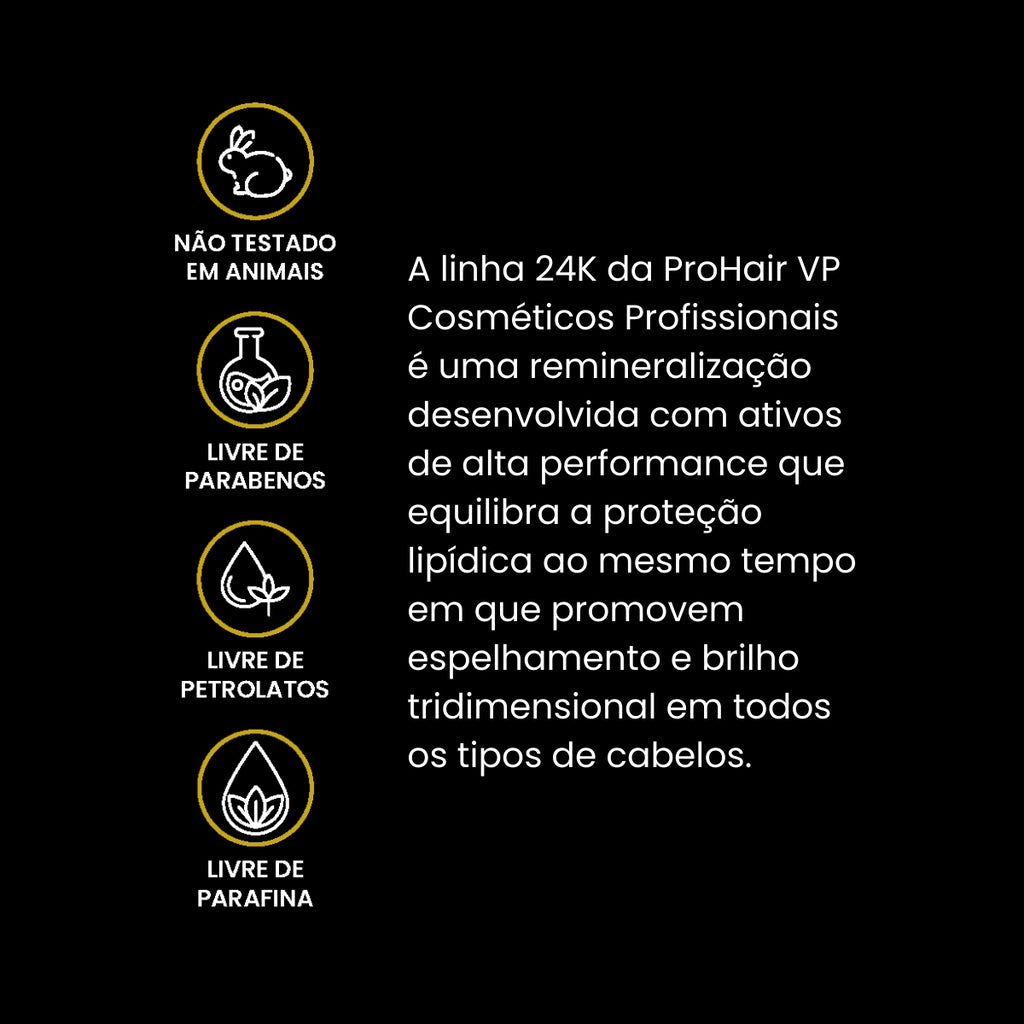 Kit Home Care de Hidratação Ouro 24K 4 Itens - Prohair