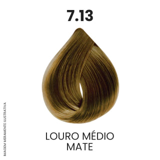 Coloração Profissional 60g Pro Color - 7.13 Louro Médio Mate