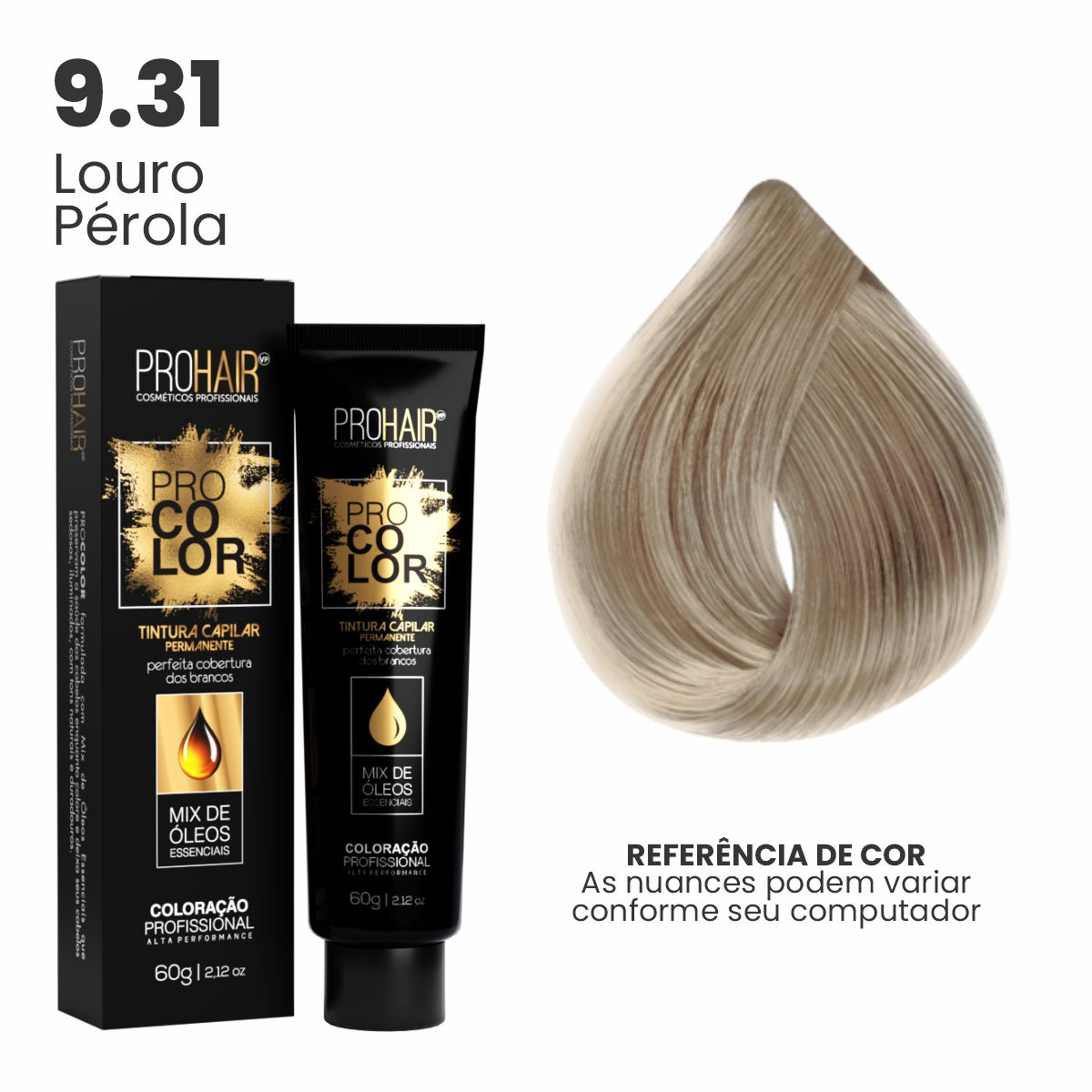 Coloração Profissional 60g Pro Color - 9.31 Louro Pérola