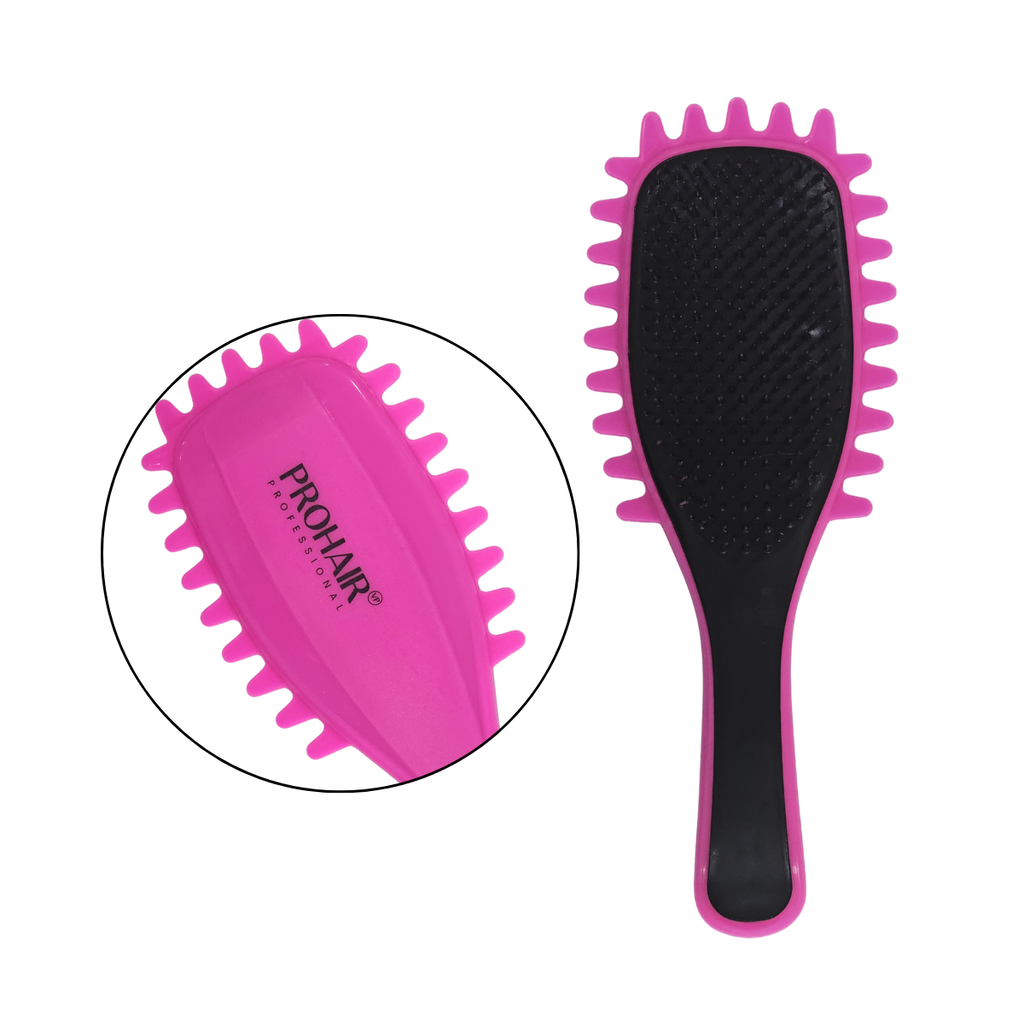 Escova Onda Para Definição de Cachos e Fitagens - Rosa