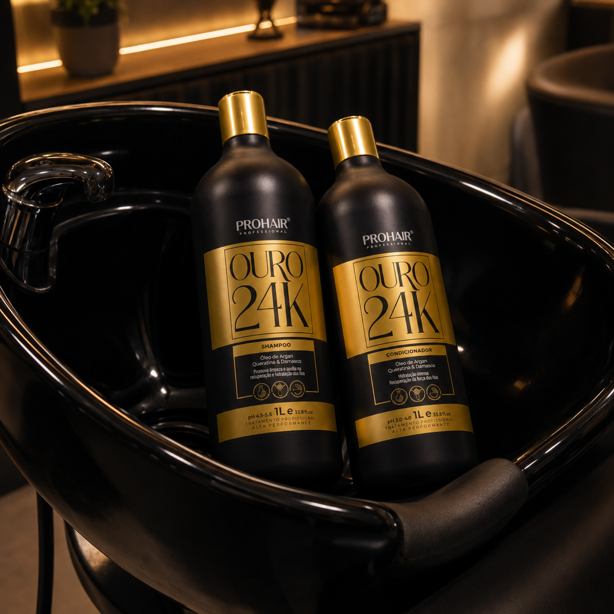 Kit Profissional de Hidratação Ouro 24K 2 itens - Prohair