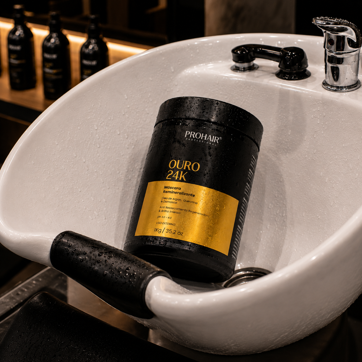 Máscara de Hidratação Ouro 24K 1kg - Prohair