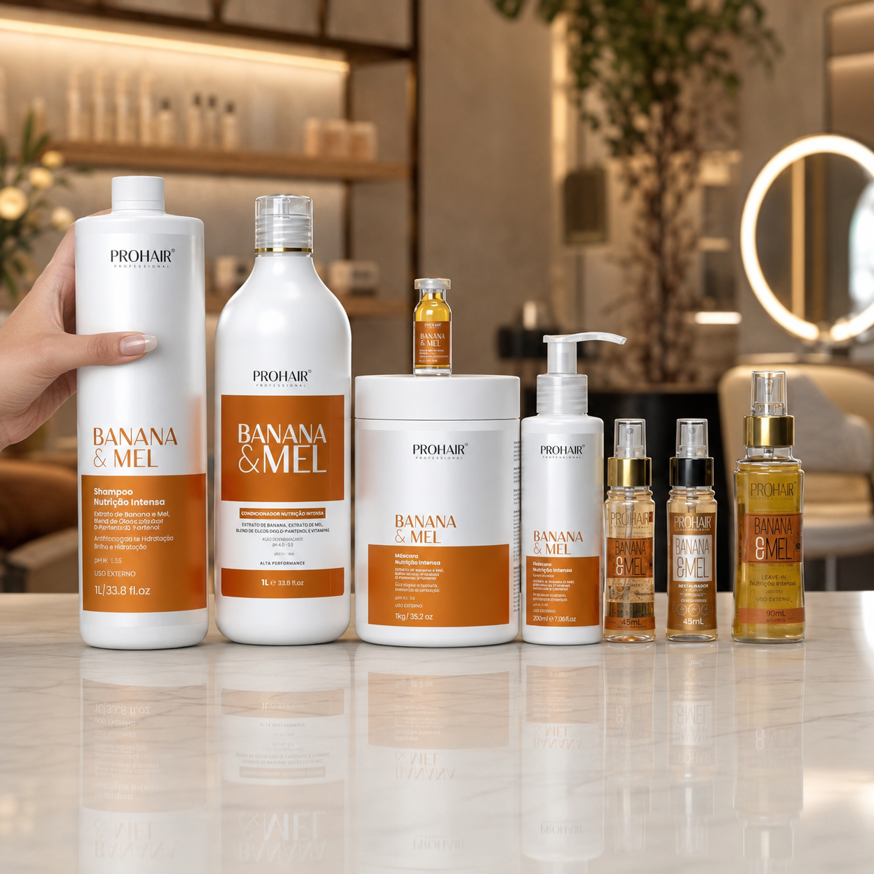 Kit Profissional de Nutrição Intensa Banana e Mel Completo + Manteiga Corporal Hidratante