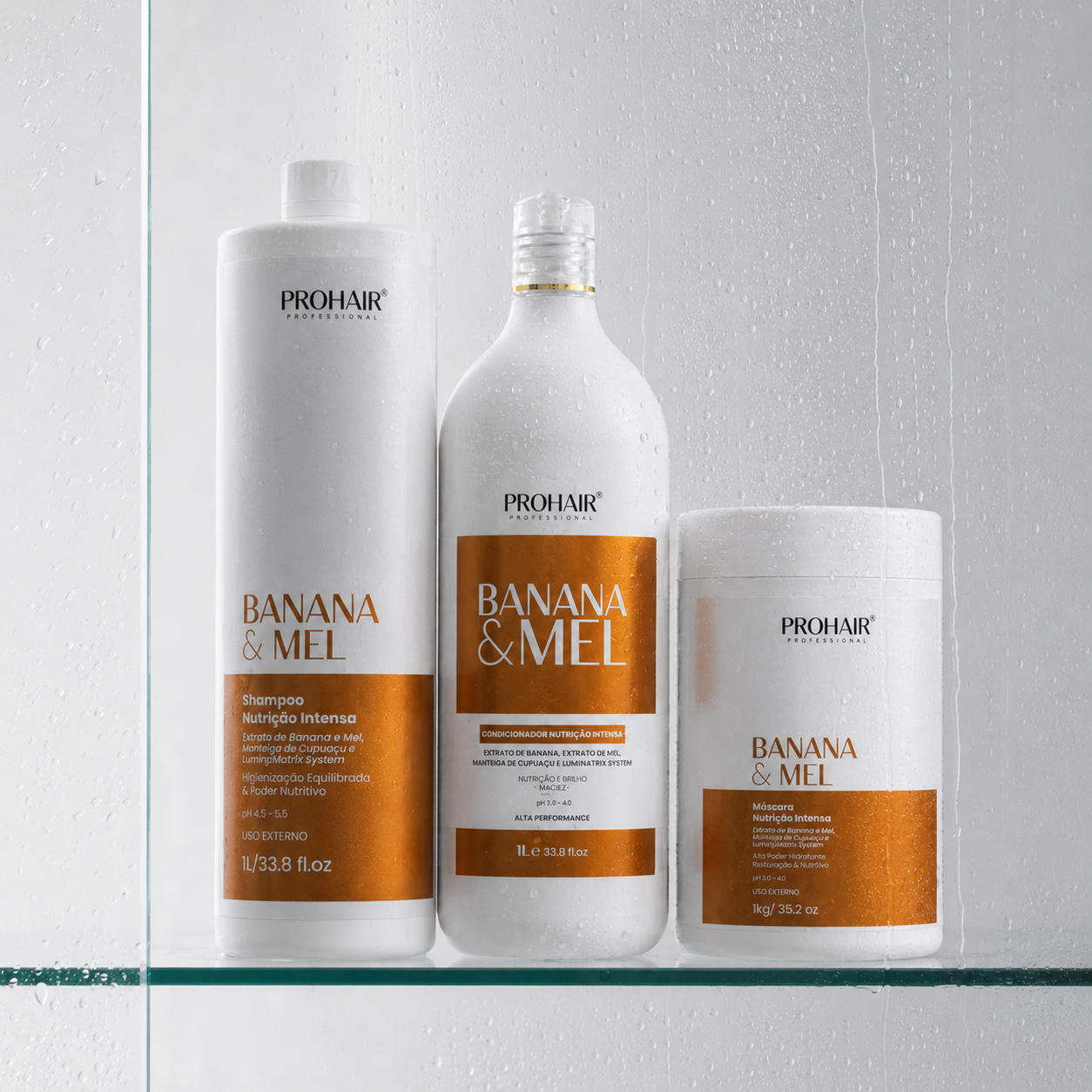 Kit Profissional de Nutrição Intensa Banana E Mel 3 itens- Prohair