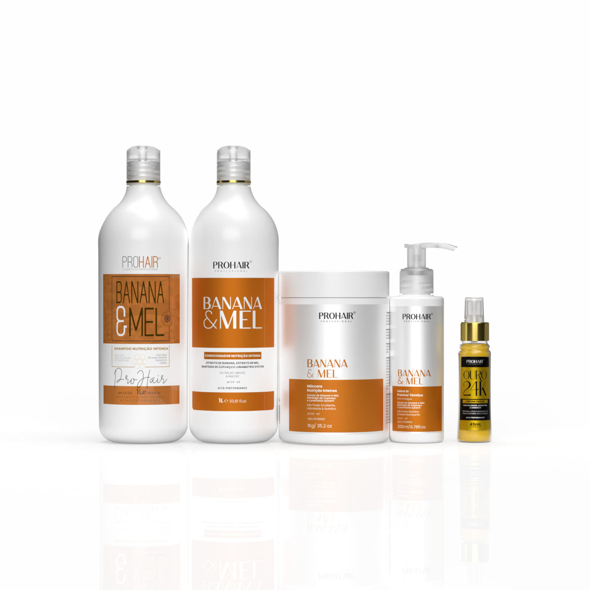 Kit Profissional de Nutrição Intensa Banana E Mel 5 itens- Prohair
