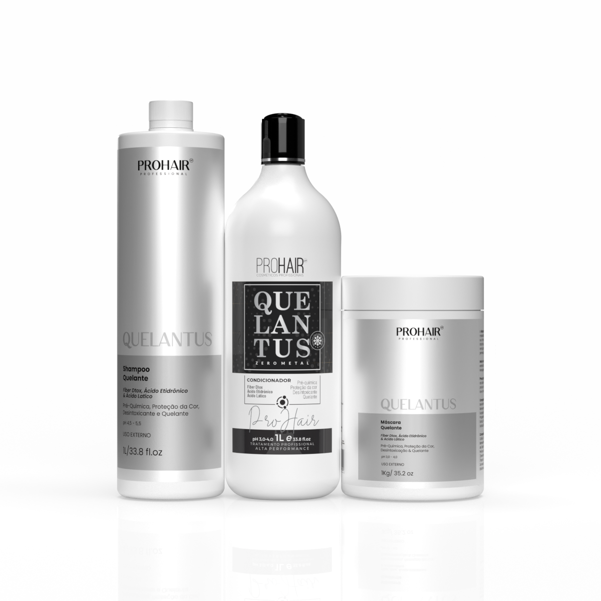 Kit Profissional Zero Metal Quelantus 3 Itens - Prohair