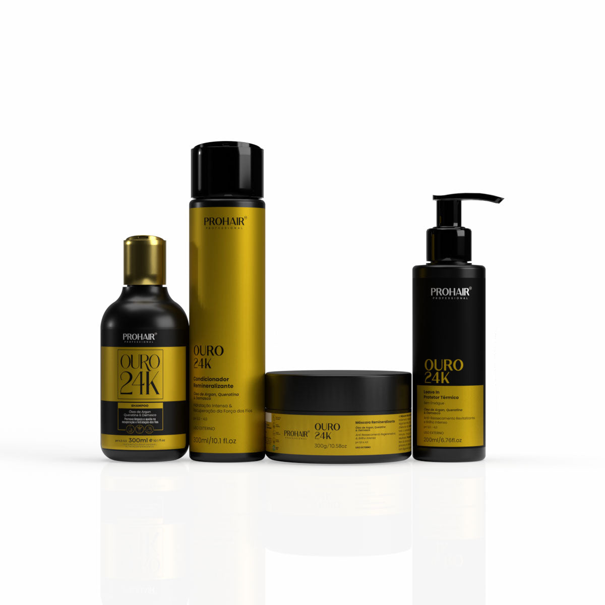 Kit Home Care de Hidratação Ouro 24K 4 Itens - Prohair