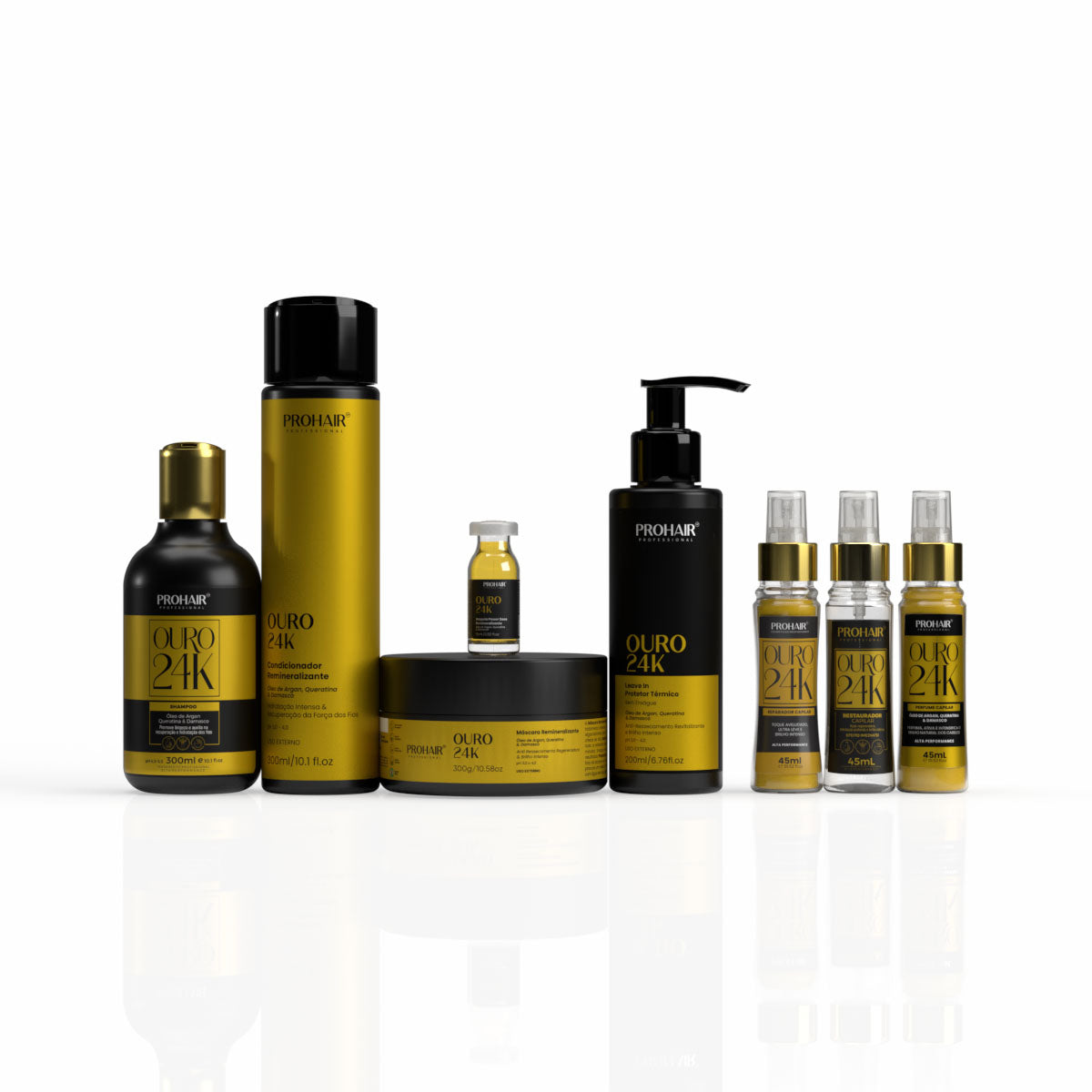 Kit Home Care de Hidratação Ouro 24K Completo - Prohair