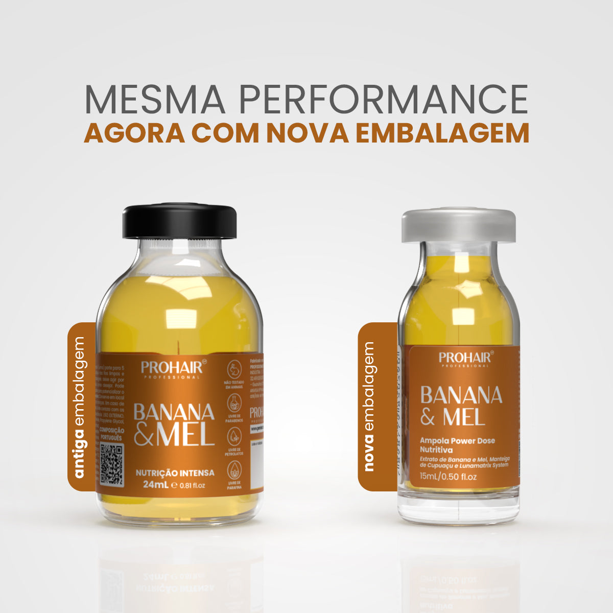 Ampola Capilar de Nutrição Intensa Banana e Mel 15mL - Prohair