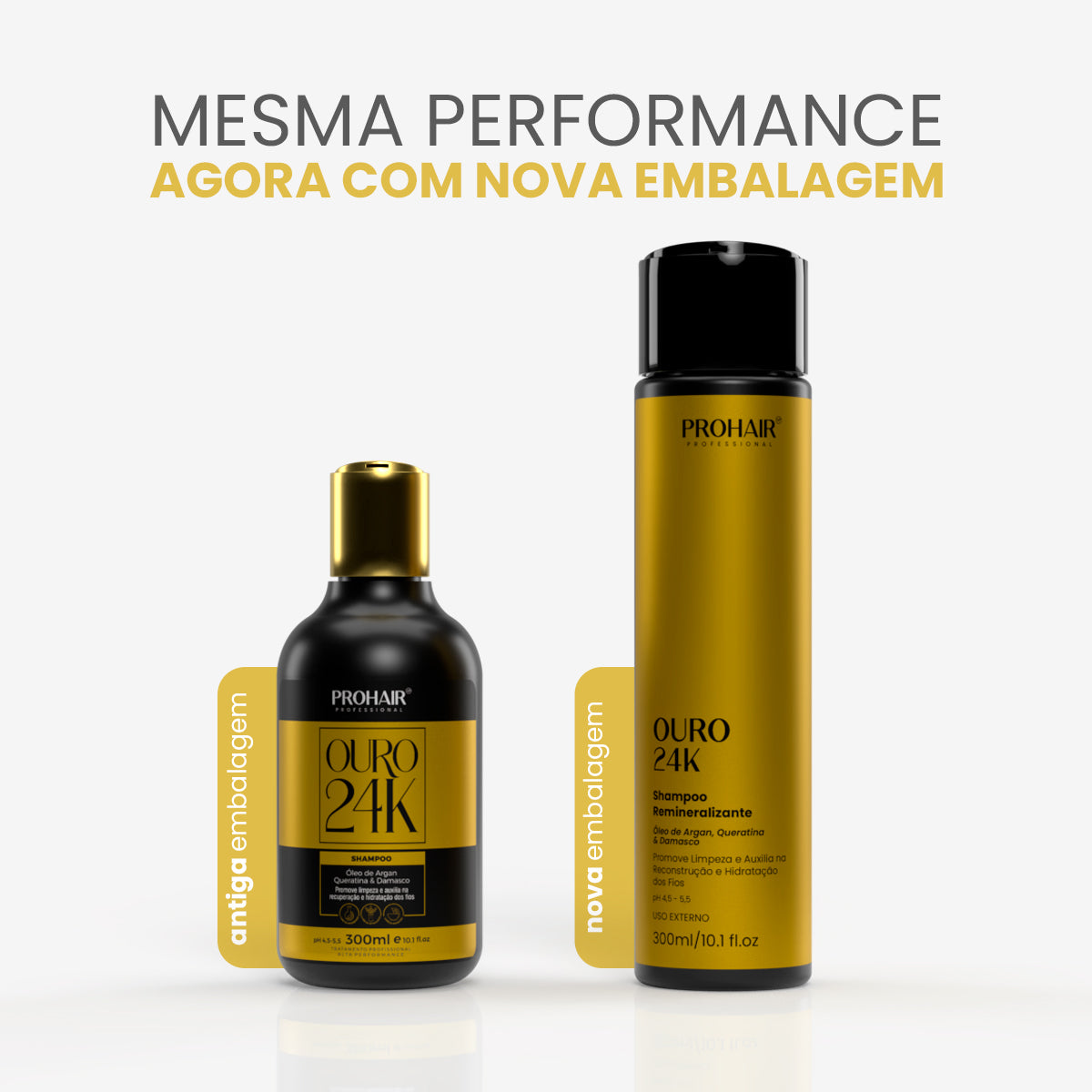 Shampoo de Hidratação Ouro 24k 300mL - Prohair