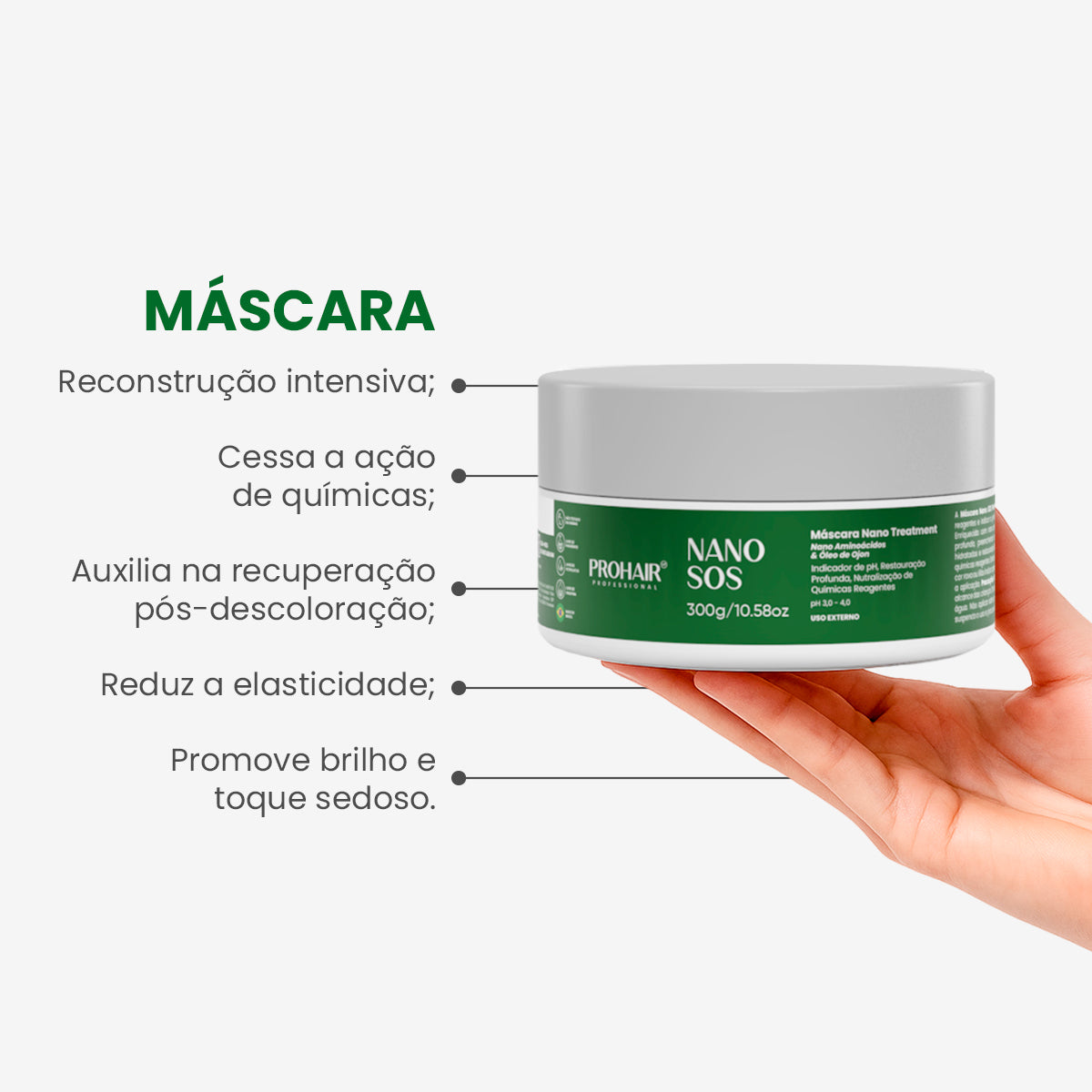 Máscara de Reconstrução Nano S.O.S 300g - Prohair