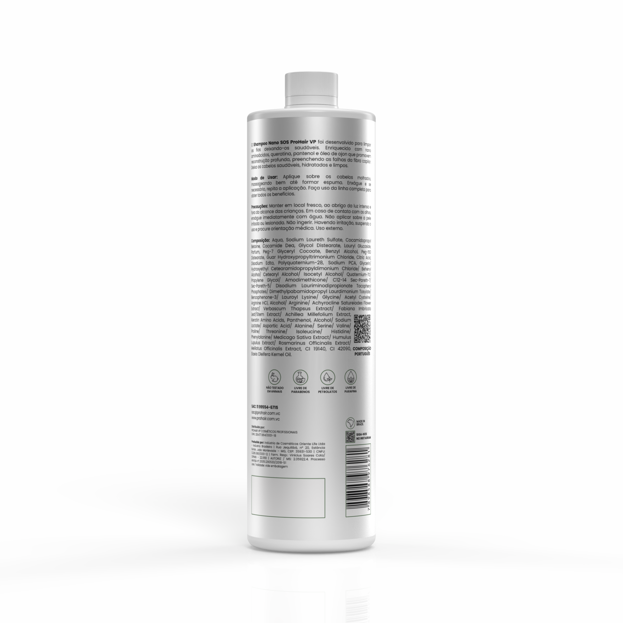 Shampoo de Reconstrução Nano S.O.S 1L - Prohair