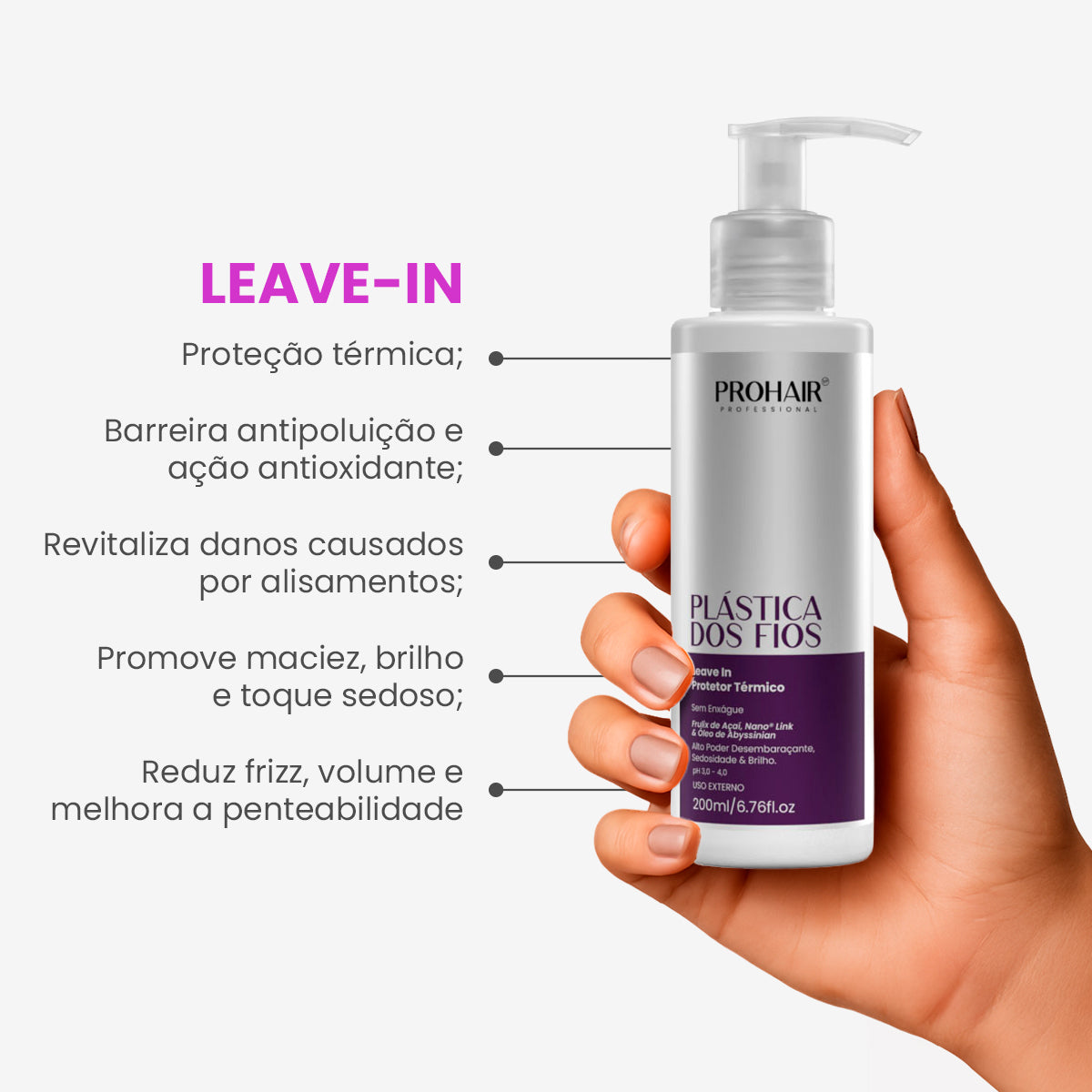 Leave In Pós Progressiva Plástica dos Fios 200mL - Prohair