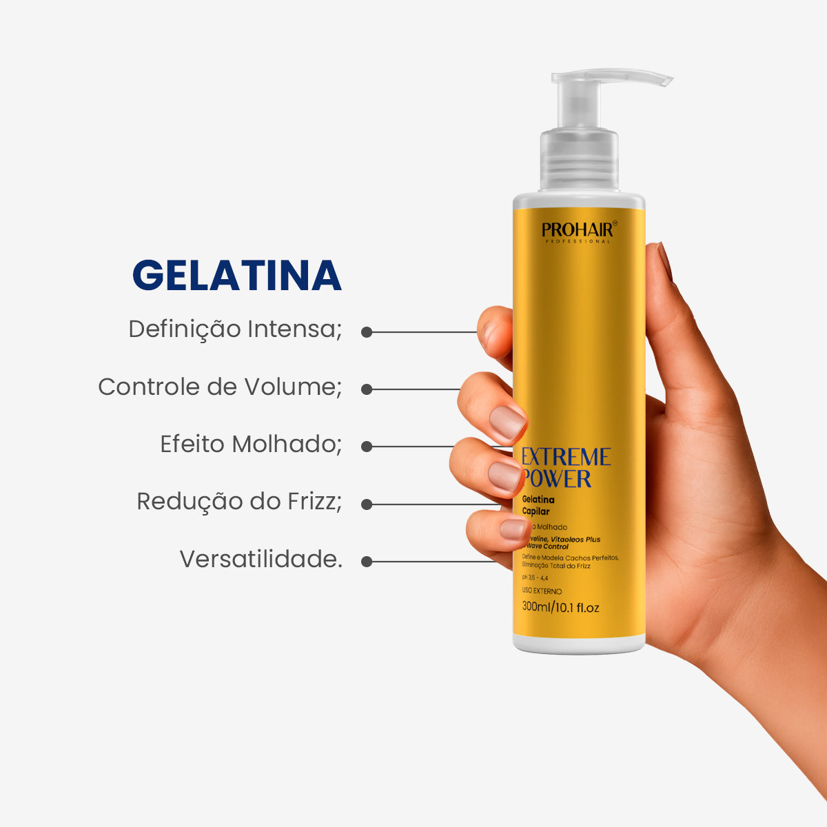Gelatina Para Cachos Extreme Power 300mL - Prohair