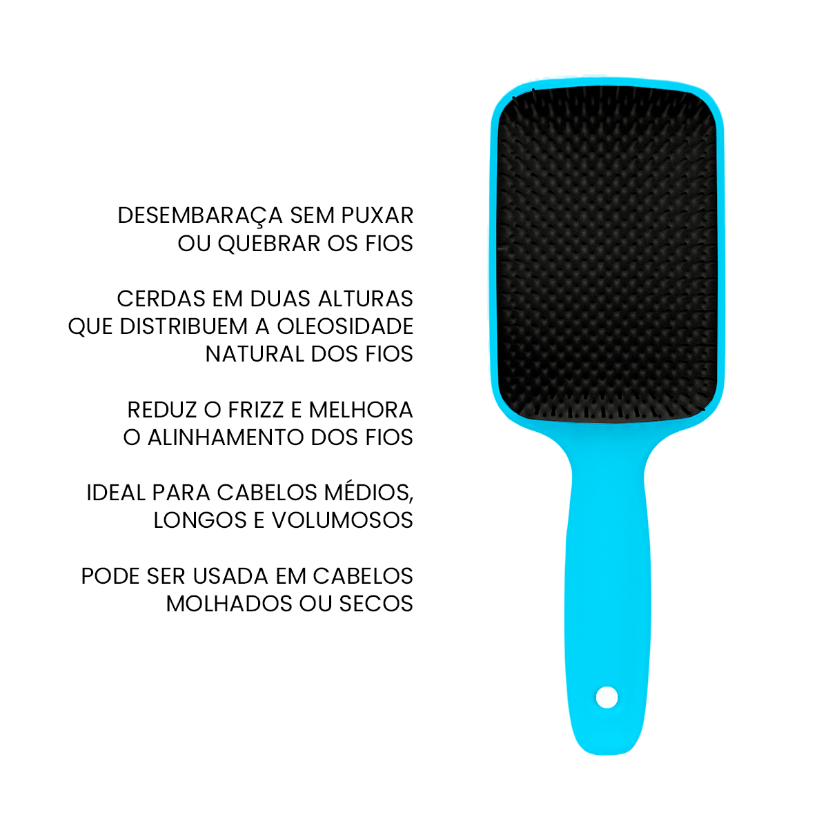 Escova Raquete Azul - Prohair