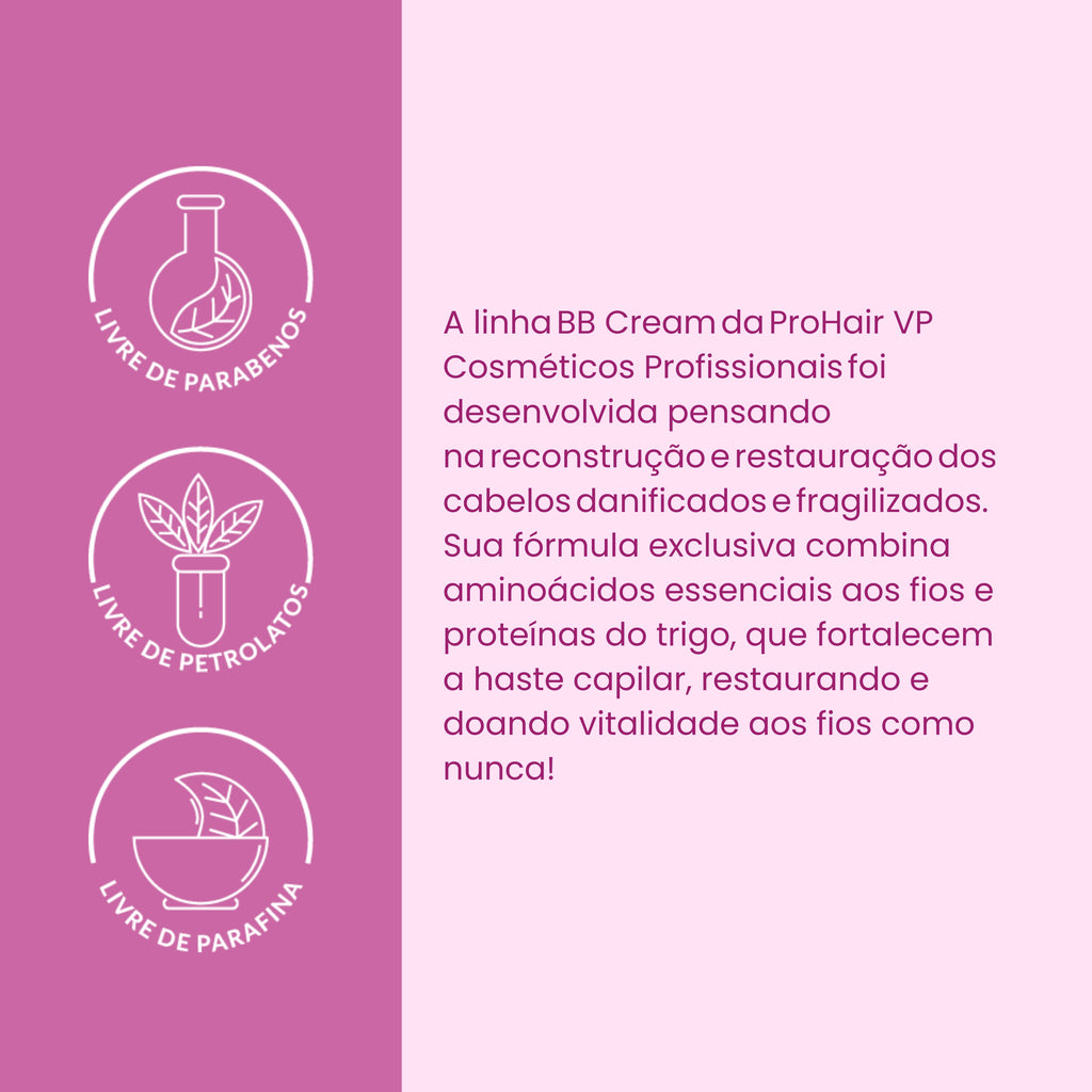 Shampoo de Reconstrução Profunda BB Cream 300mL - Prohair
