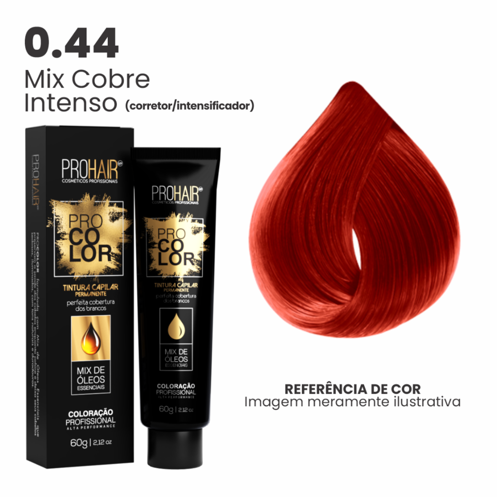 Coloração Profissional 60g Pro Color - 0.44 Mix Cobre Intenso