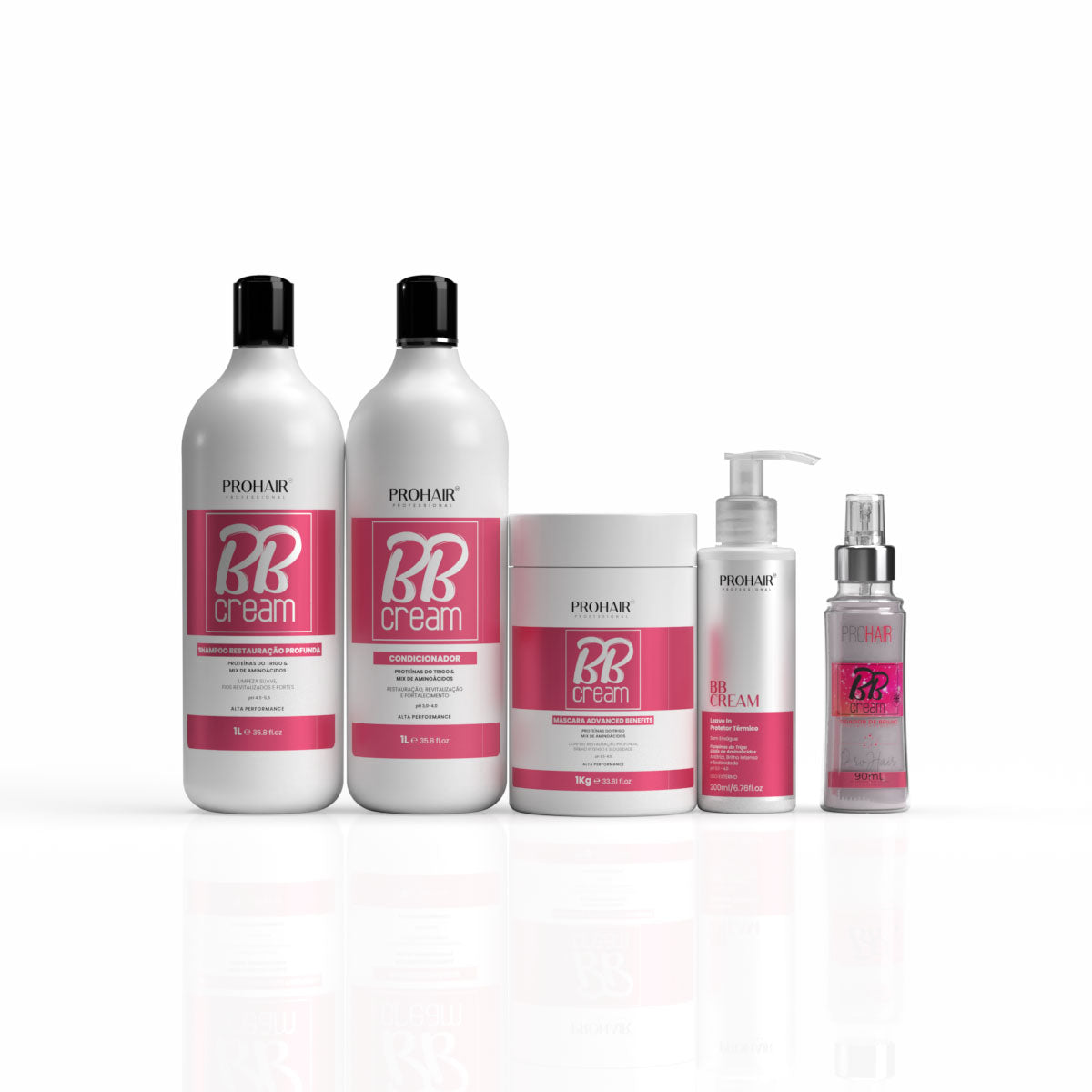 Kit Profissional BB Cream 5 Itens - Prohair