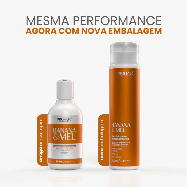 Condicionador de Nutrição Intensa Banana e Mel 300mL - Prohair