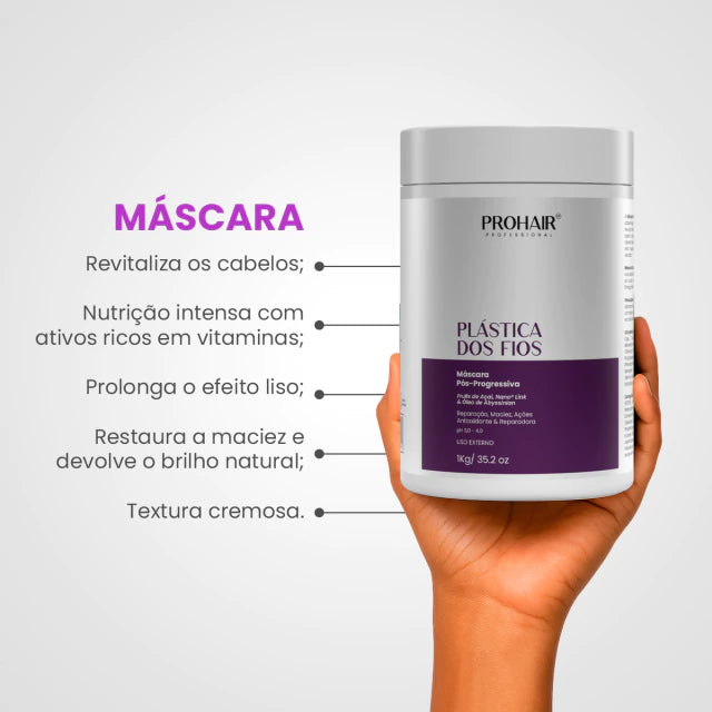 Máscara Pós Progressiva Plástica dos Fios 1kg - Prohair