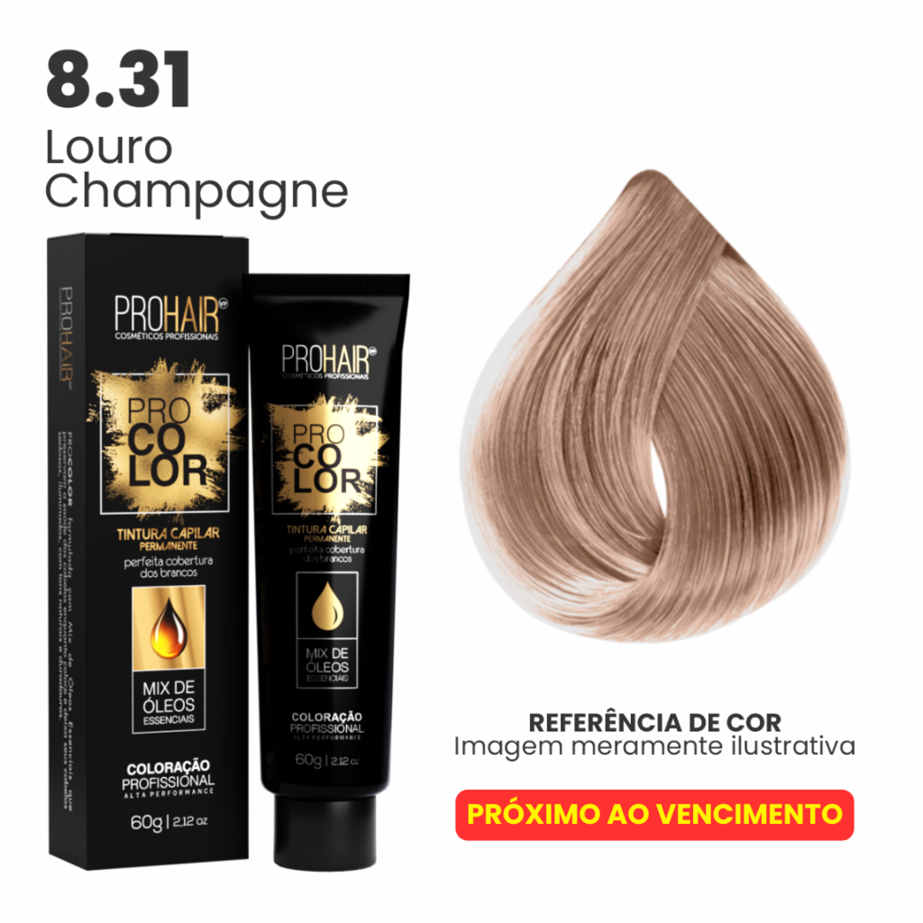 Coloração Profissional 60g Pro Color - 8.31 Louro Champagne