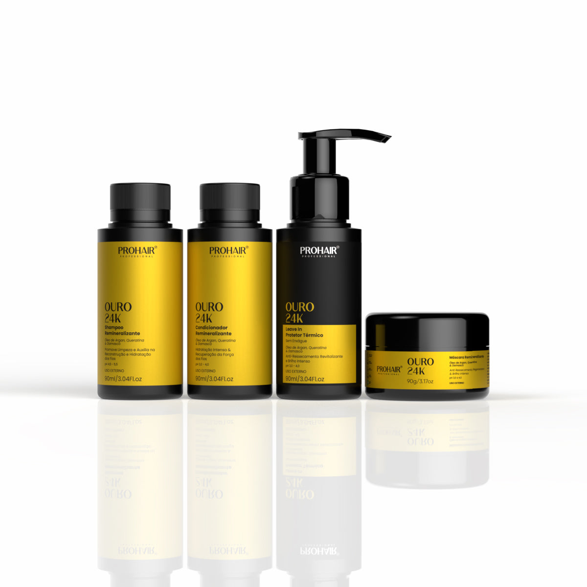 Kit Travel de Hidratação Ouro 24K 90mL - Prohair