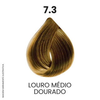 Coloração Profissional 60g Pro Color - 7.3 Louro Médio Dourado
