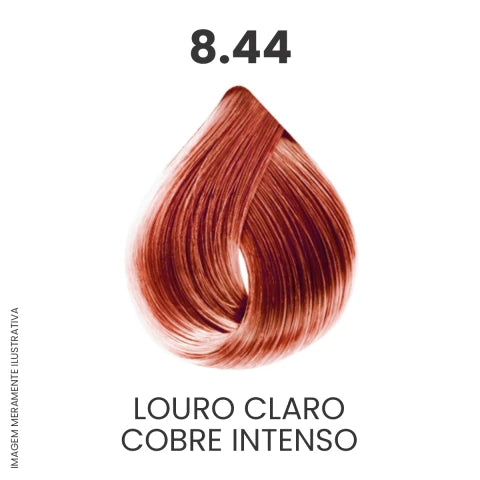 Coloração Profissional 60g Pro Color - 8.44 Louro Claro Cobre Intenso