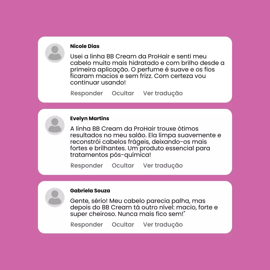 Condicionador de Reconstrução Profunda BB Cream 300mL - Prohair