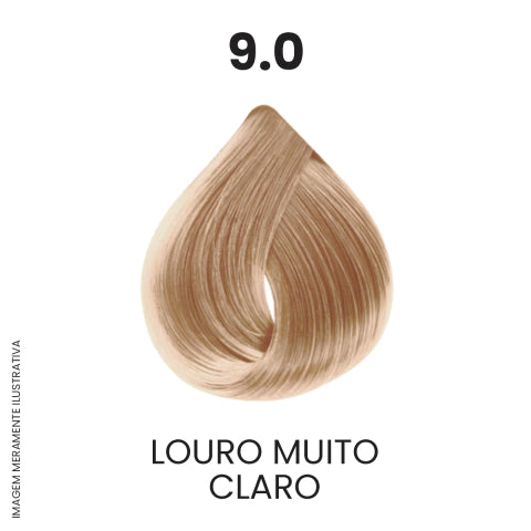 Coloração Profissional 60g Pro Color - 9.0 Louro Muito Claro