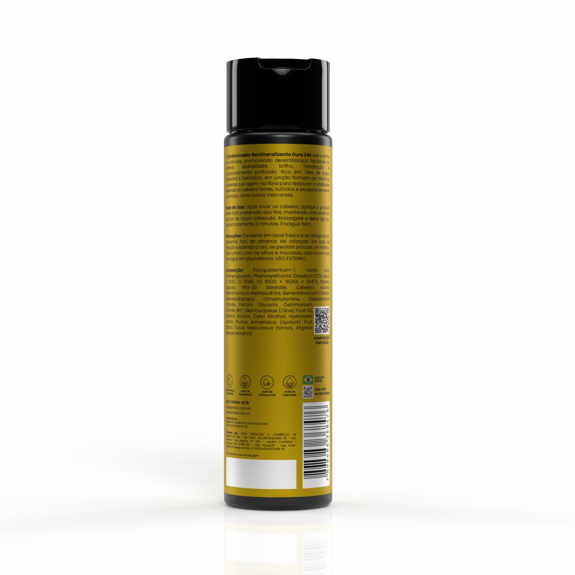 Condicionador de Hidratação Ouro 24k 300mL - Prohair