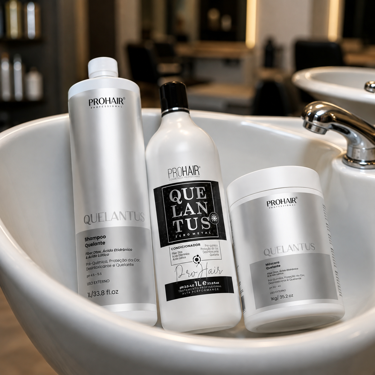 Kit Profissional Zero Metal Quelantus 3 Itens - Prohair