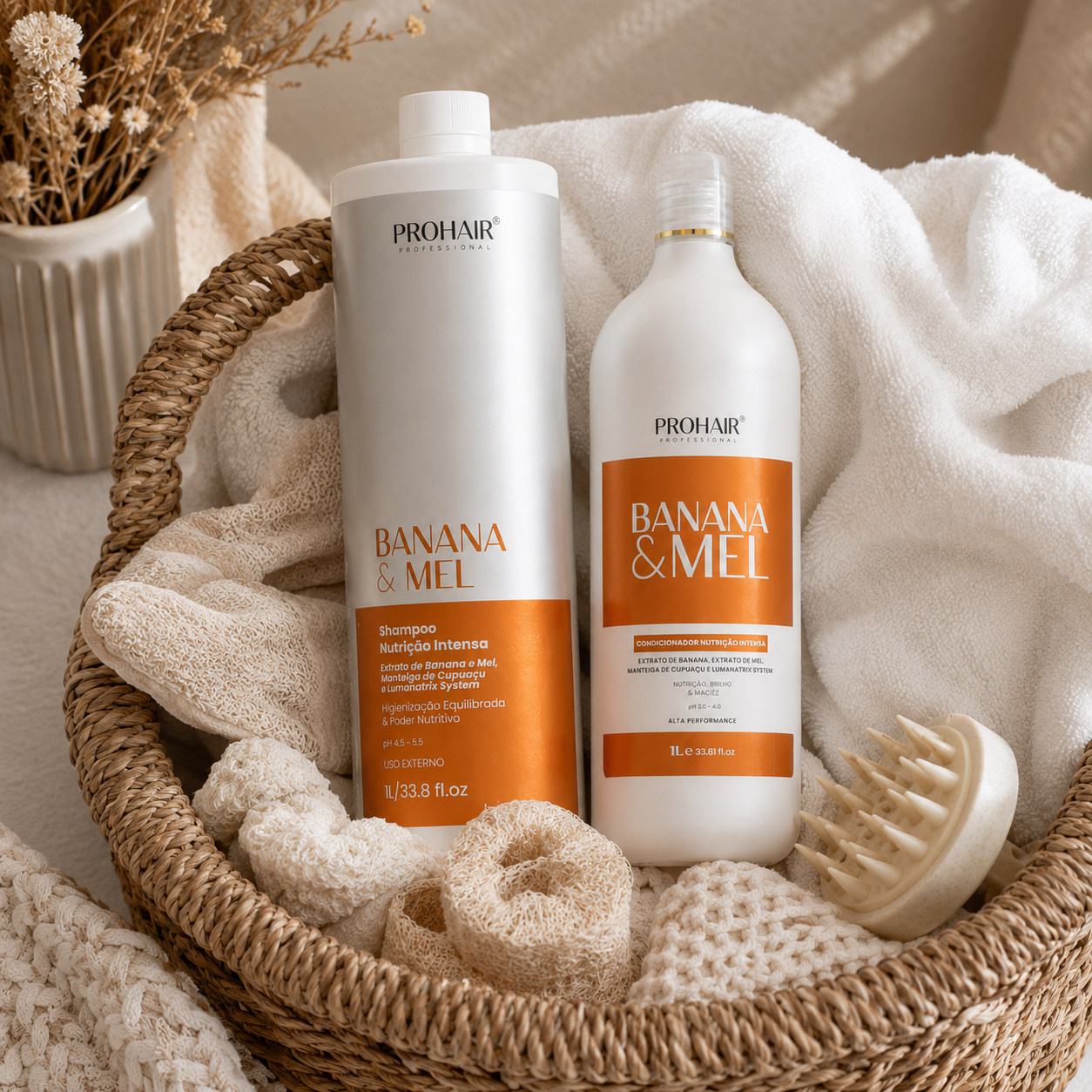 Kit Profissional de Nutrição Intensa Banana E Mel 2 itens - Prohair