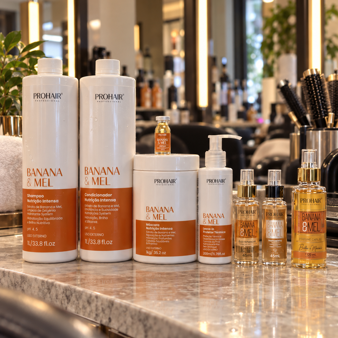 Kit Profissional de Nutrição Intensa Banana e Mel Completo - Prohair