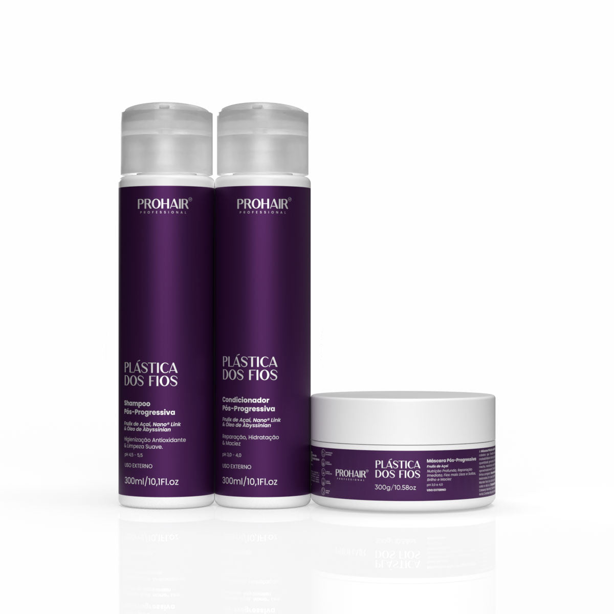 Kit Home Care Pós Progressiva Plástica dos Fios 3 Itens - Prohair