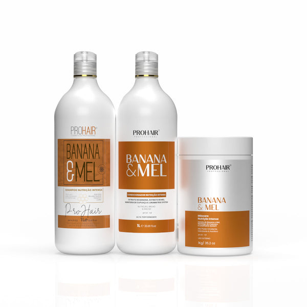 Kit Profissional de Nutrição Intensa Banana E Mel 3 itens- Prohair