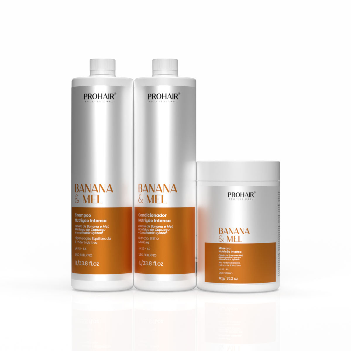 Kit Nutrição Intensa Banana E Mel Shampoo e Máscara 1Kg