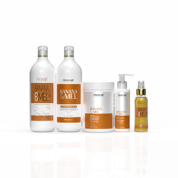 Kit Profissional de Nutrição Intensa Banana E Mel 5 itens- Prohair