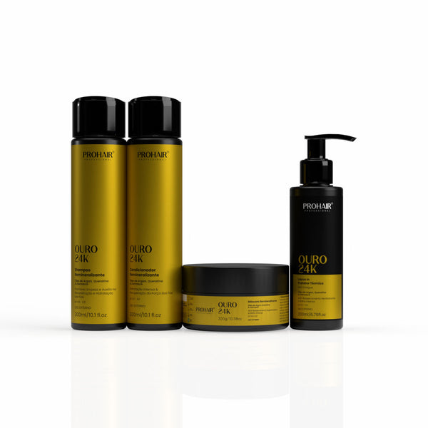 Kit Home Care de Hidratação Ouro 24K 4 Itens - Prohair