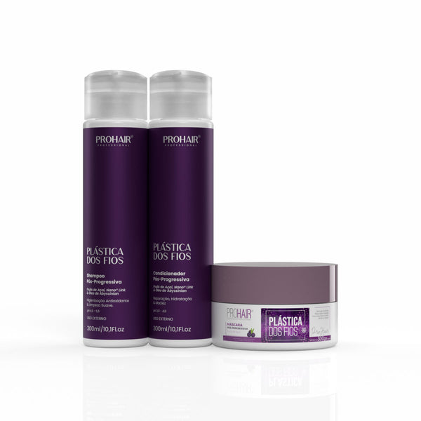 Kit Home Care Pós Progressiva Plástica dos Fios 3 Itens - Prohair