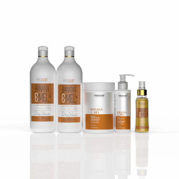 Kit Profissional de Nutrição Intensa Banana E Mel 5 itens- Prohair