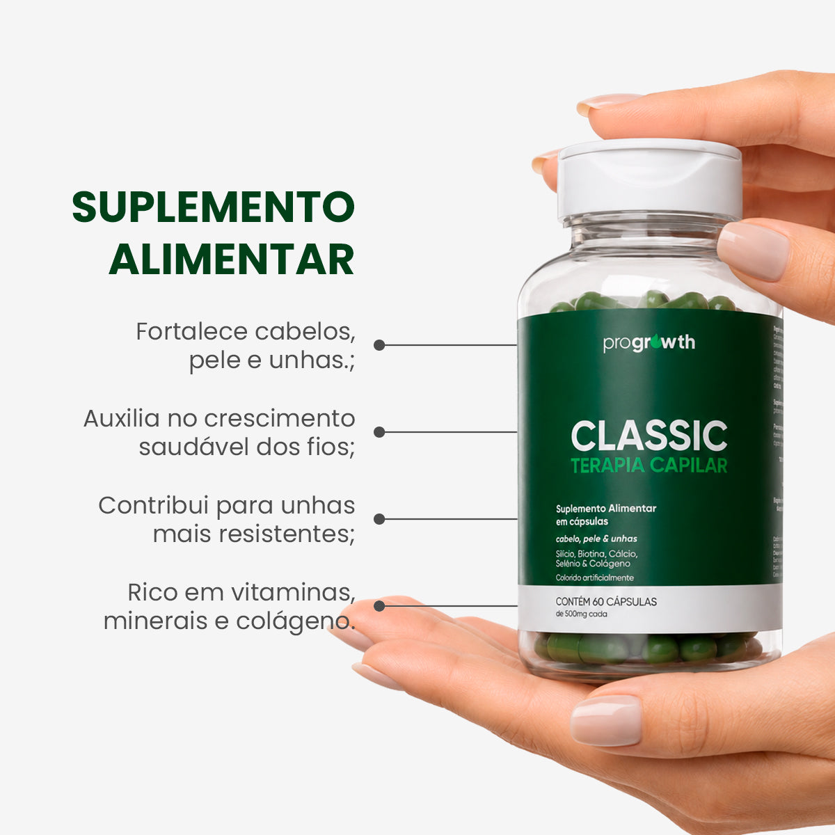 Polivitamínico e Minerais Pro Growth - 60 cápsulas
