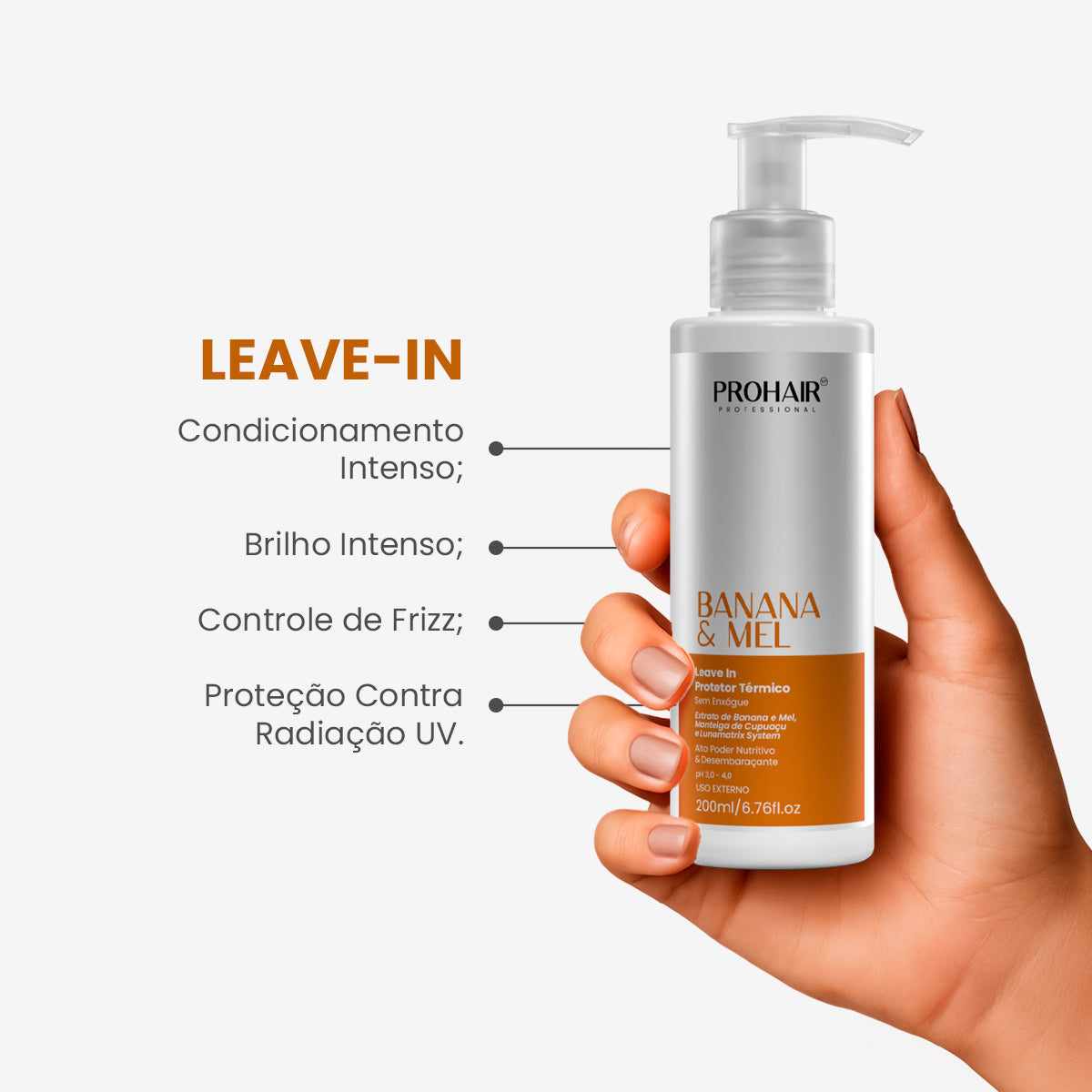 Leave In de Nutrição Intensa Banana e Mel 200mL - Prohair